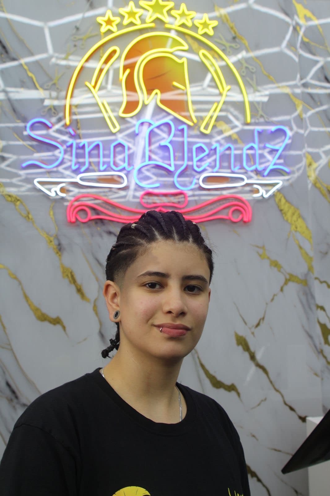 Valentina (Manager), barber at Sina Blendz Barbershop in Southbank, Melbourne